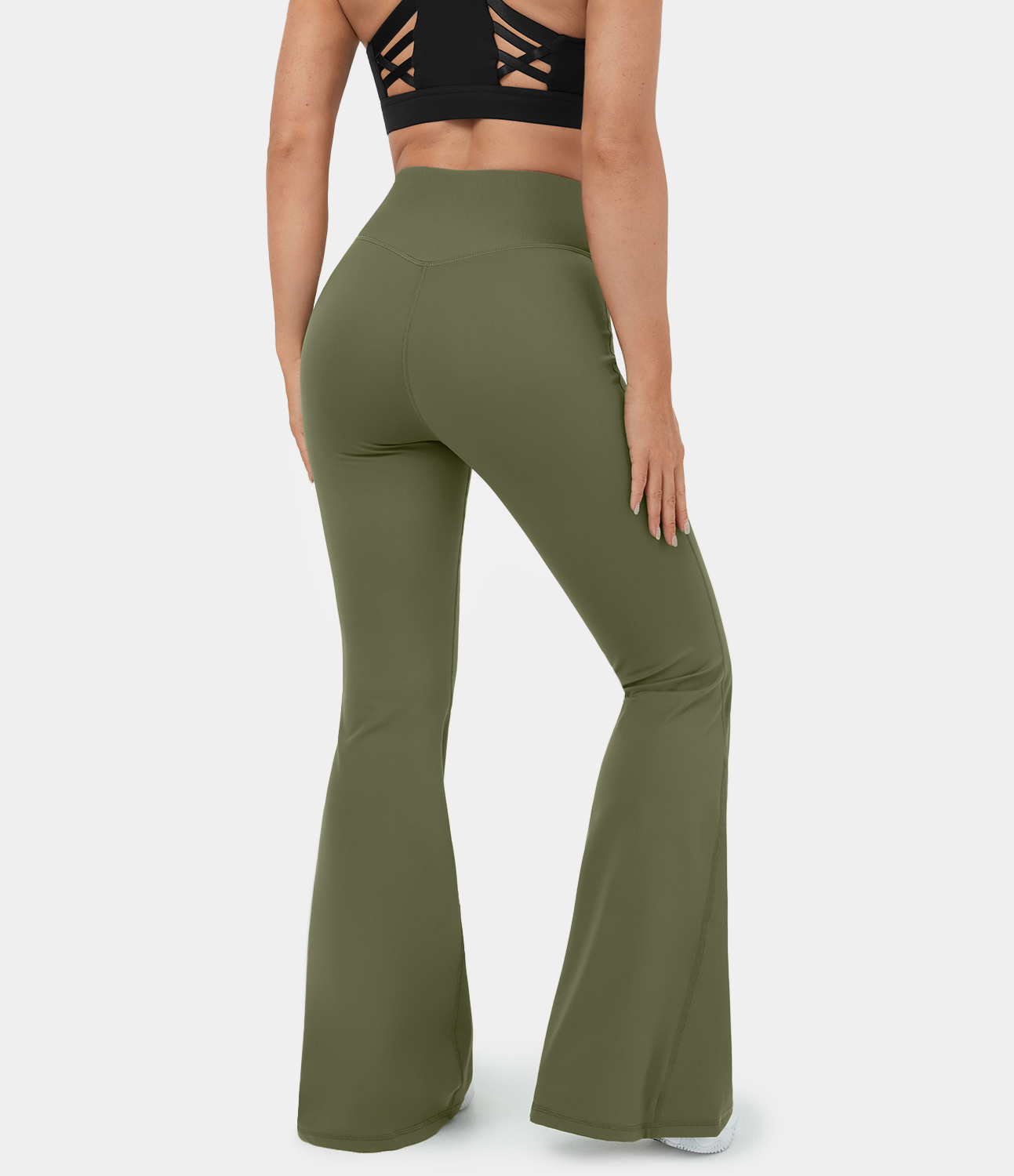 Women's Cloudful™ High Waisted Crossover Ribbed Super Flare Yoga