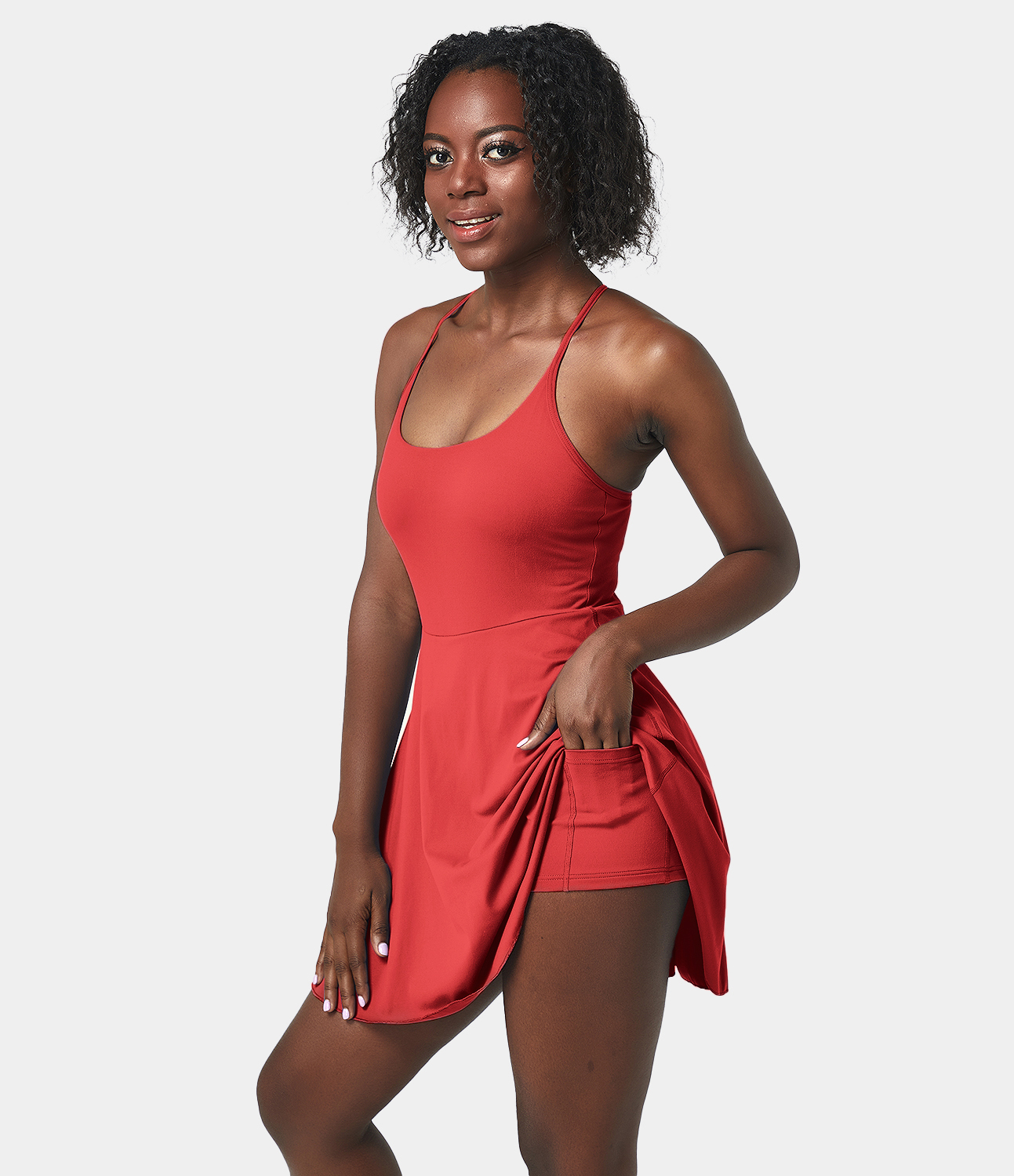 halara Everyday Cloudful™ Backless Padded Pocket 2-in-1 Activity Dress-Jubilee